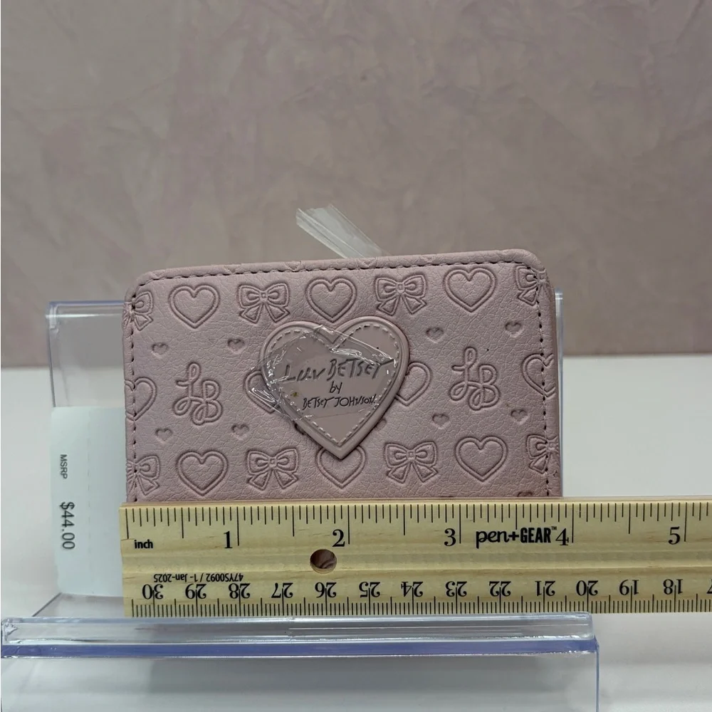 Love Betsey Blush Heart & Bow Embossed Wallet - Picture 2 of 13